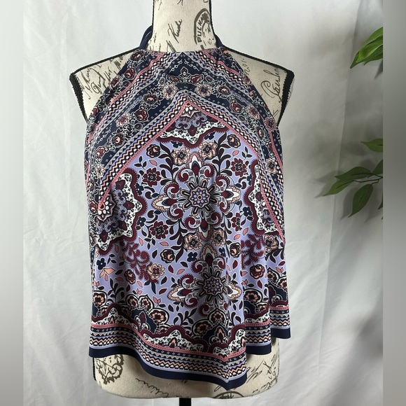 Kona Sol Red and Blue Relaxed Halter Tankini 🍒🌴☀️ - Picture 2 of 11